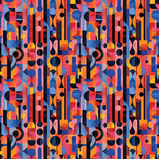 ✅ Selbstklebende Retro-Tapete ✅ Geometrisches Design in kräftigen Farben – Pimp My Wall