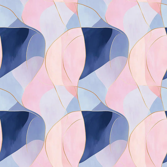 ✅ Selbstklebend ✅ Weiche Pastellfarben & Goldlinien – Stilvolle Wandgestaltung – Pimp My Wall