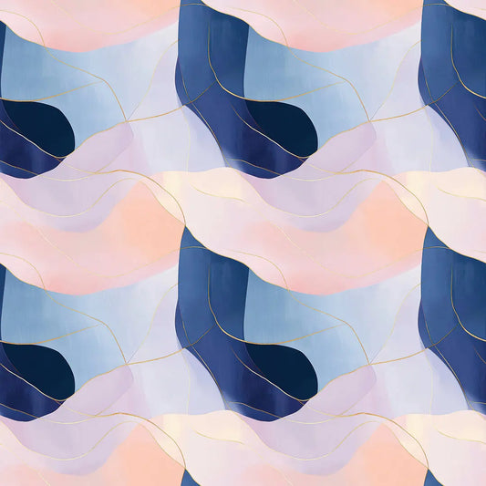 ✅ Selbstklebend ✅ Zarte Pastelltöne & Goldlinien – Stilvolle Wandgestaltung – Pimp My Wall