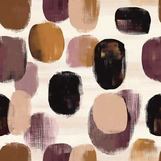 ✅ Selbstklebend ✅ Warme Braun- & Beigetöne mit künstlerischem Pinselstrich-Muster – stilvolle Wandgestaltung – Pimp My Wall