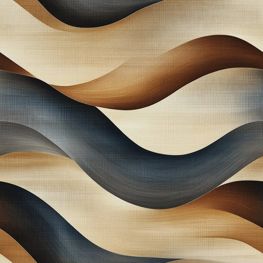 ✅ Selbstklebend ✅ Wellenmuster in Blau- und Brauntönen – edle Struktur-Optik für stilvolle Wandgestaltung – Pimp My Wall