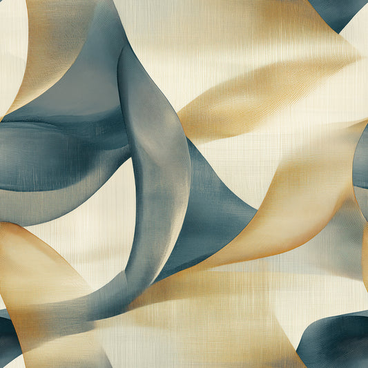 Blau-Gold Wellen Abstrakt