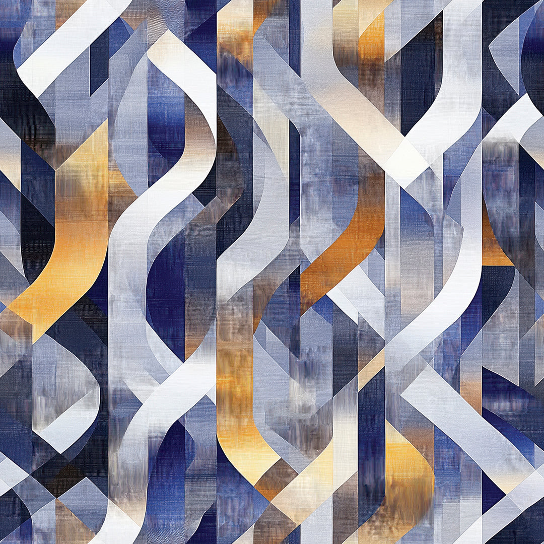 Blau-Gold Geometrie Abstrakt