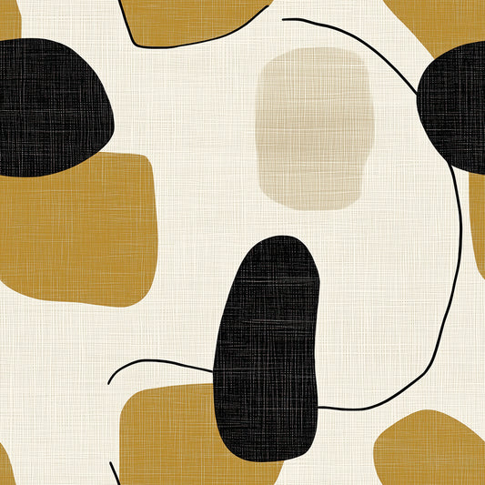 Gelb-Schwarze Formen Abstrakt