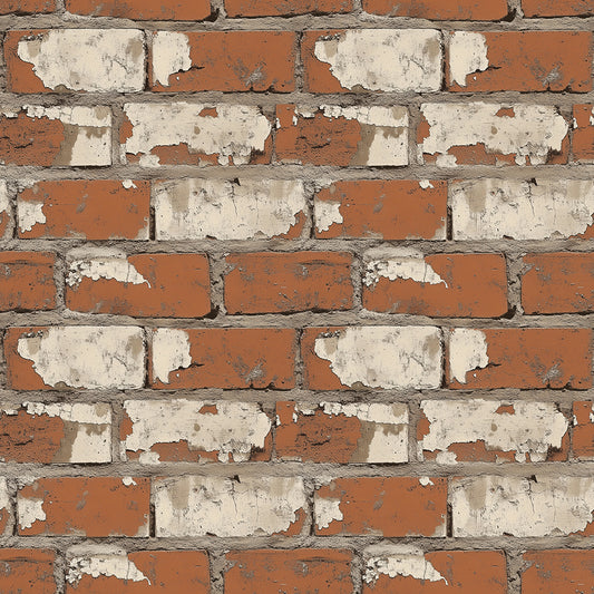 Urban Brick Fliese im Patina-Look mit Backstein und PutzFür coole Industrial- oder Vintage-Wände mit authentischer Struktur Selbstklebend & PVC-frei – by PCC FoliaConcept