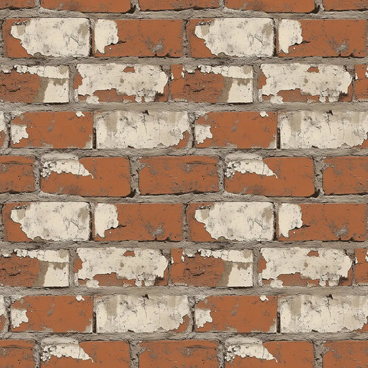 Urban Brick Fliese im Patina-Look mit Backstein und PutzFür coole Industrial- oder Vintage-Wände mit authentischer Struktur Selbstklebend & PVC-frei – by PCC FoliaConcept