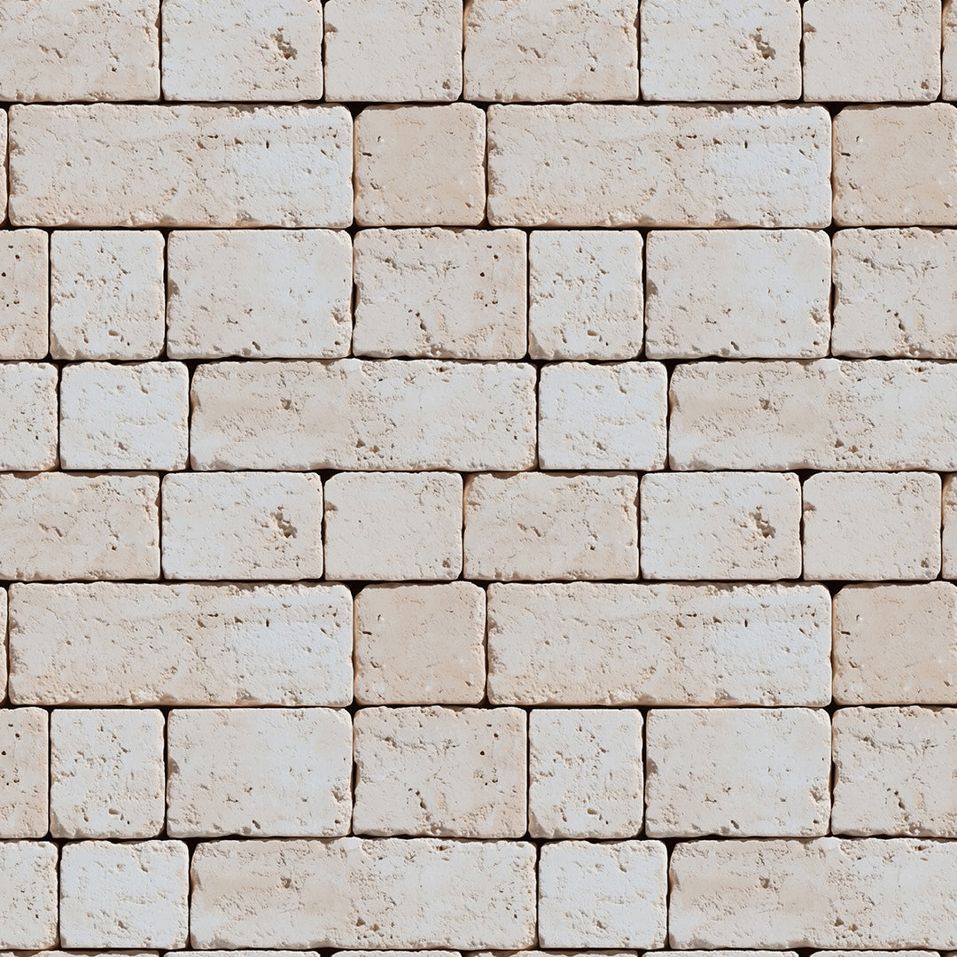 3D-Ziegelfliesen Urban Brick White Sand mit plastischer OberflächePerfekt für natürliche WandgestaltungenSelbstklebend & PVC-frei – by PCC FoliaConcept