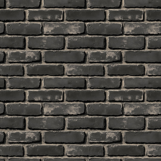 3D-Ziegelfliesen Urban Brick Black Dust mit plastischem Look & Tiefe.Perfekt für starke Akzentwände im Industrial Style – by PCC FoliaConcept