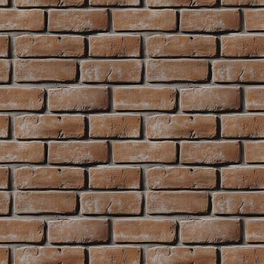 3D-Ziegelfliesen Urban Brick Rusty Clay mit plastischer Struktur & TiefeFür warme, rustikale Wandgestaltungen im Industrial Style – by PCC FoliaConcept