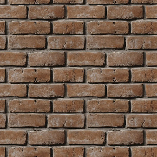 3D-Ziegelfliesen Urban Brick Rusty Clay mit plastischer Struktur & TiefeFür warme, rustikale Wandgestaltungen im Industrial Style – by PCC FoliaConcept