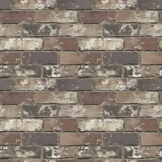 3D-Ziegelfolie Rusty Brick Classic in Patina-OptikIdeal für moderne Industrie-Looks – by PCC FoliaConcept