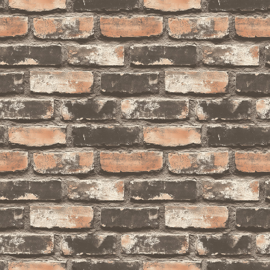 3D-Ziegelfolie Brick Patina Vintage im Used-LookLoft-Flair mit verblassten Ziegeln – PCC FoliaConcept