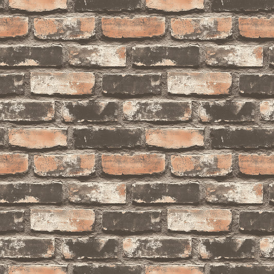 3D-Ziegelfolie Brick Patina Vintage im Used-LookLoft-Flair mit verblassten Ziegeln – PCC FoliaConcept