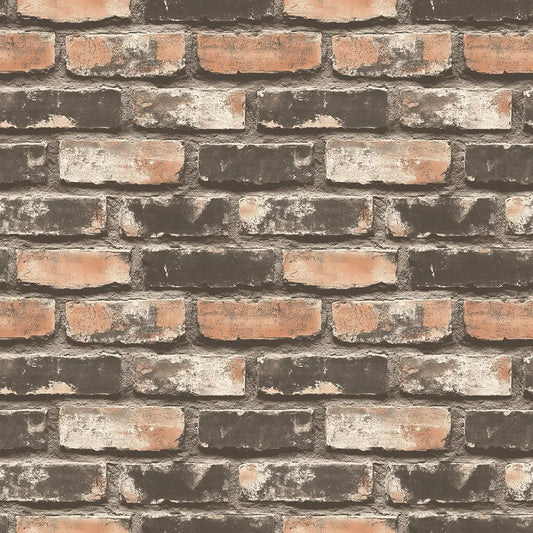 3D-Ziegelfolie Brick Patina Vintage im Used-LookLoft-Flair mit verblassten Ziegeln – PCC FoliaConcept