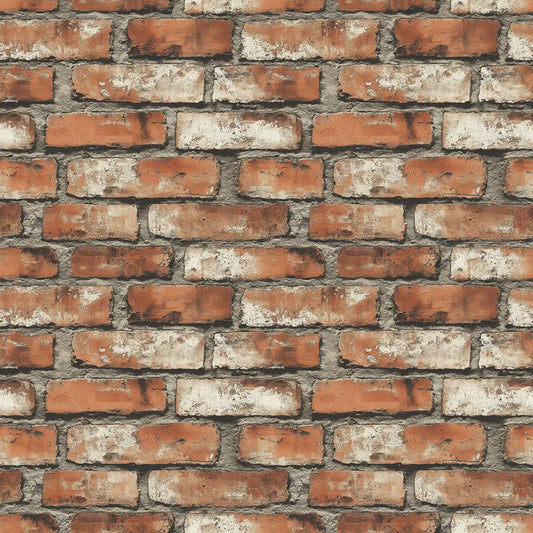 3D-Ziegelfolie Rostrot Used im Industrial-LookRustikal & markant – stylischer Eyecatcher von PCC FoliaConcept