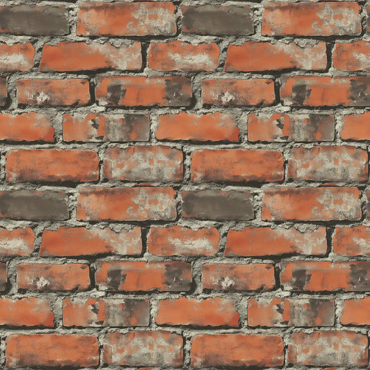 3D-Ziegelfolie Rostrot Tiefgrau mit urbanem CharakterAuthentische Steinoptik für moderne Wohnräume – PCC FoliaConcept