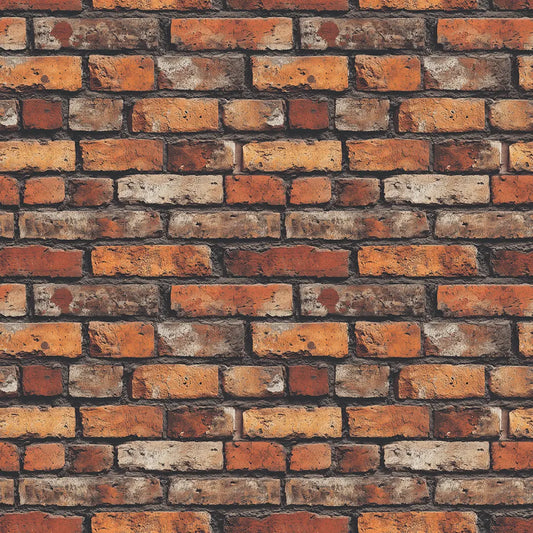 3D-Ziegelfolie Rot mit realistischer MauerstrukturPVC-frei & selbstklebend – PCC FoliaConcept
