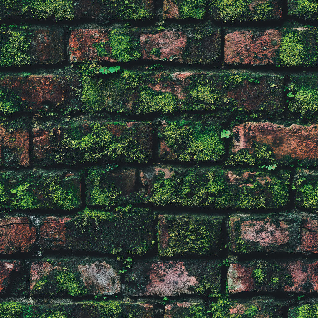Moosgrün Dunkelrot Brick