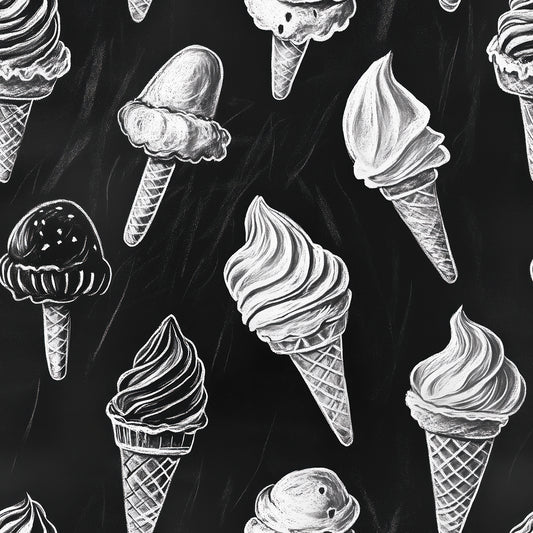 Künstlerisches Kreide-Look machen diese Folie perfekt für Eiscafés PVC-freie Tapete schneller Versand▪️Einfach abziehen, aufkleben, fertig! Made in Germany PCC FoliaConcept