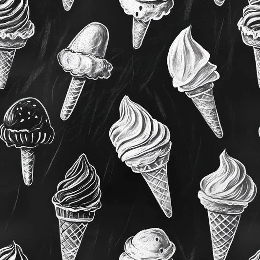 Fototapete Küche Eiscreme Kreide Detailansicht – selbstklebend, PVC-frei