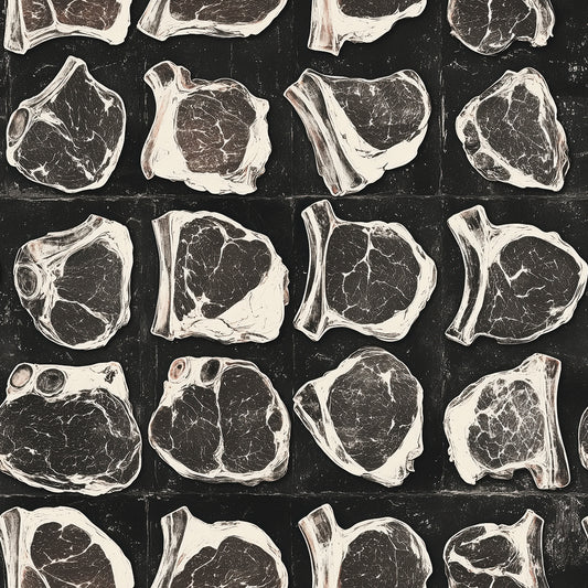 Kreide-Mustertapete mit Hotdogs für stylische Imbisse PVC-freie Tapete schneller Versand▪️Einfach abziehen, aufkleben, fertig! Made in Germany PCC FoliaConcept