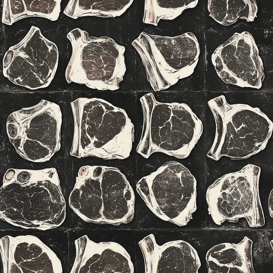 Fototapete Küche Steakhouse Anatomie Detailansicht – selbstklebend, PVC-frei