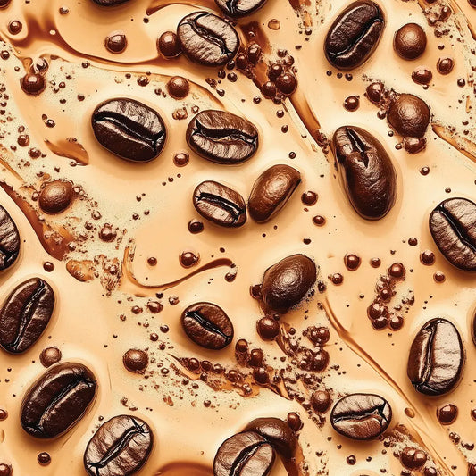 Fototapete Küche Eiskaffee Karamell Detailansicht – selbstklebend, PVC-frei