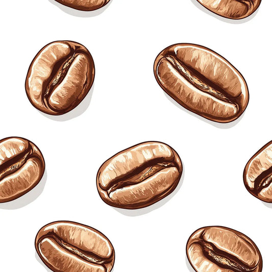 Fototapete Küche Kaffeebohnen Aquarell Detailansicht – selbstklebend, PVC-frei