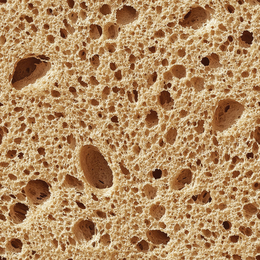 PVC-freie Tapete schneller Versand▪️Einfach abziehen, aufkleben, fertig! Made in Germany ▪️ Luftige Brottextur als Tapete für Cafés, Bäckereien und Food-Spots.