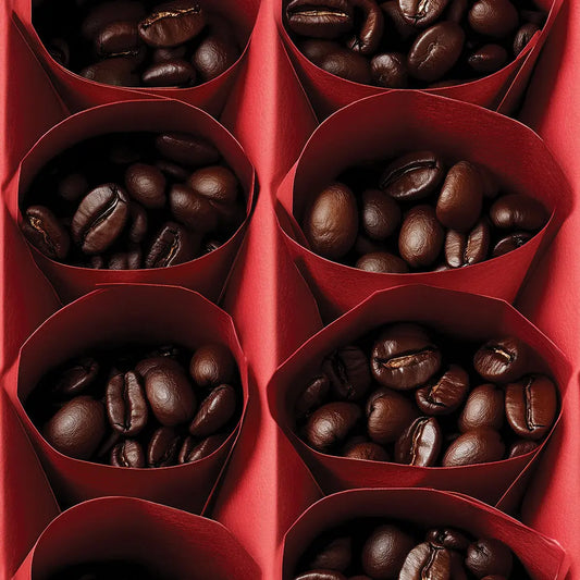 Fototapete Küche Kaffee Papiertueten Detailansicht – selbstklebend, PVC-frei