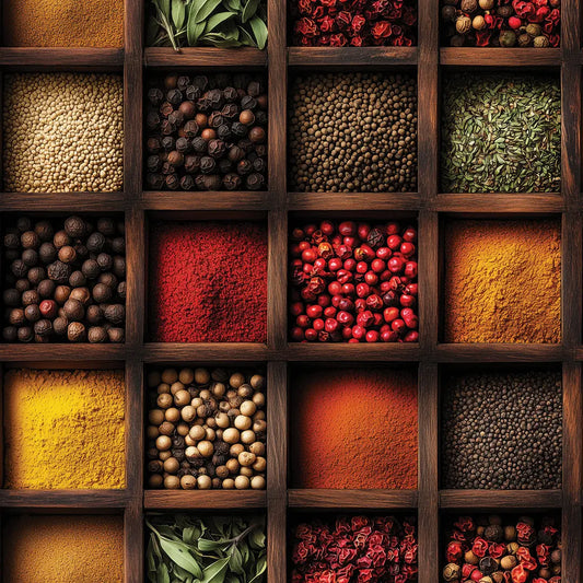 Fototapete Küche Kräuter Mosaik Detailansicht – selbstklebend, PVC-frei