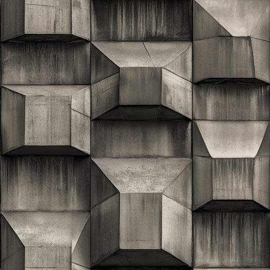 3D-Betontapete mit Würfelstruktur Selbstklebend & abwischbar PVC-freie Tapete ▪️ Industriell, tief & markant Made in Germany ▪️ FoliaConcept