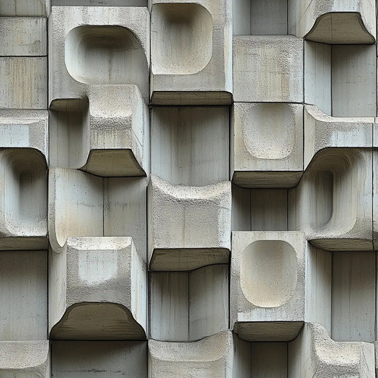3D-Tapete "Concrete 0040" mit brutalistischer Betonstruktur in Grau, inspiriert von Architekturdesign ▪️ PVC-frei & selbstklebend ▪️ Made in Germany