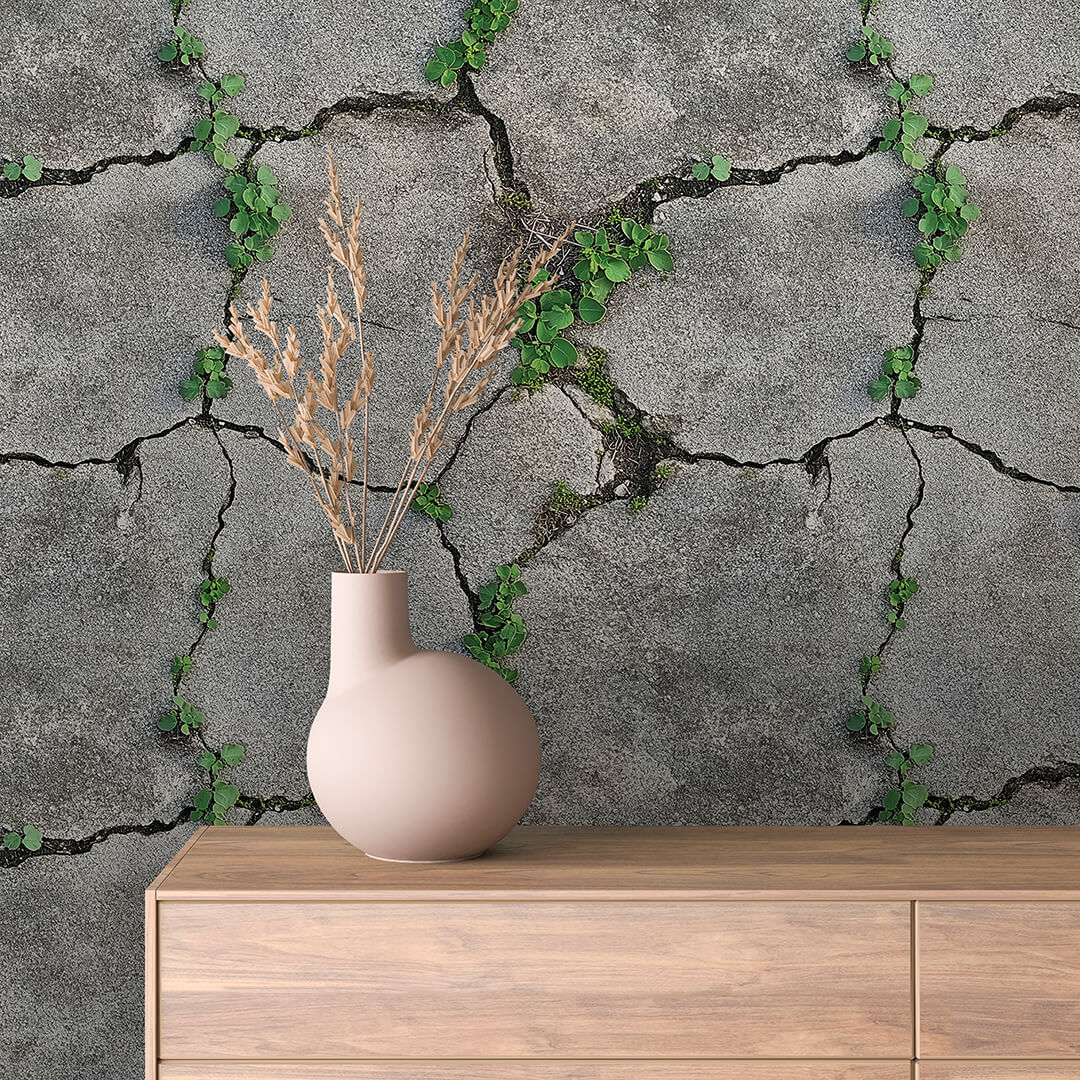 Betonoptik mit feinen Rissen Natur trifft Urban Look Selbstklebende Tapete Tiefe & Struktur ▪️ PVC-frei ▪️ FoliaConcept