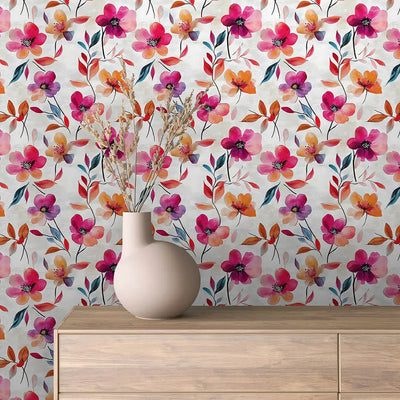 Floral Watercolor Wallpaper Pink – Romantic