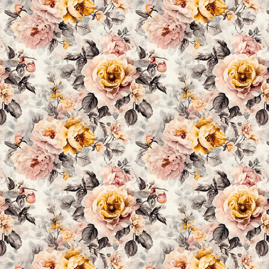 Das Blumenmuster bringt Vintage-Charme in moderne Räume PVC-freie Tapete schneller Versand▪️Einfach abziehen, aufkleben, fertig! Made in Germany PCC FoliaConcept