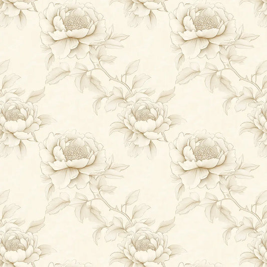 PVC-freie Tapete schneller Versand▪️Einfach abziehen, aufkleben, fertig! Made in Germany PCC FoliaConcept - Selbstklebende Tapete in Cremetönen für Flure oder Schlafzimmer mit klassisch-modernem Anspruch