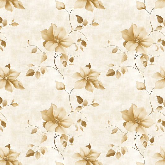 Florale Fototapete für helle Wohnräume, Flure oder klassische Schlafzimmer PVC-freie Tapete schneller Versand▪️Selbstklebend Made in Germany PCC FoliaConcept