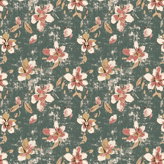 Vintage-Blumentapete für Schlaf-und WohnzimmerPVC-freie Tapete schneller Versand▪️Einfach abziehen, aufkleben, fertig! Made in Germany PCC FoliaConcept