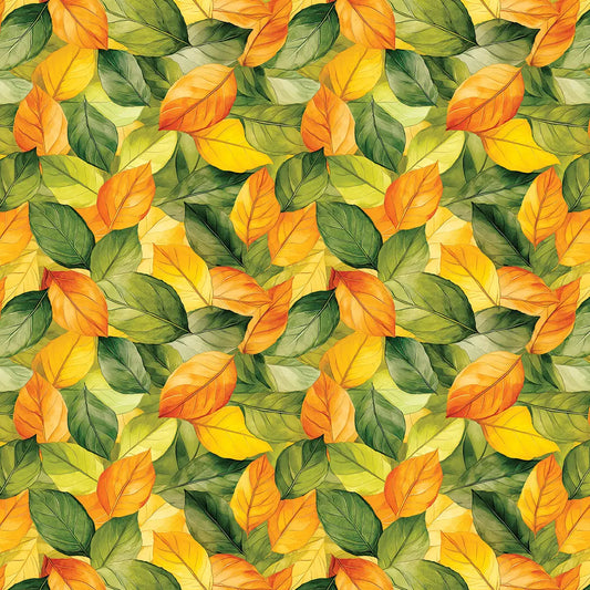 Blumentapete Blätter Orange Detailansicht – Sand, Orange, selbstklebend