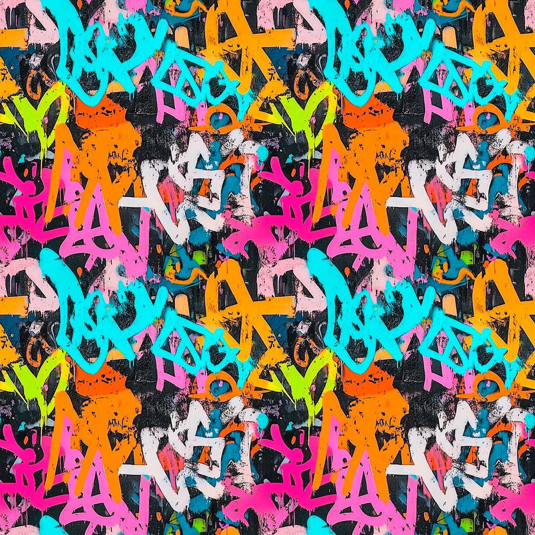 Urban Graffiti Style Neonfarben & Kontraste Selbstklebend & PVC-frei – by PCC FoliaConcept