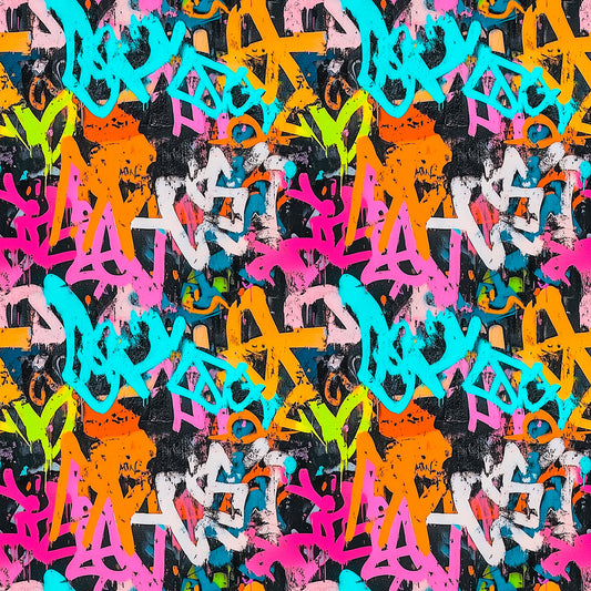 Urban Graffiti Style Neonfarben & Kontraste Selbstklebend & PVC-frei – by PCC FoliaConcept