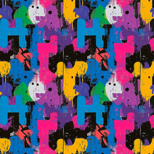 Urbaner Mosaik-Look Knallige Kontraste Selbstklebend & PVC-frei – by PCC FoliaConcept