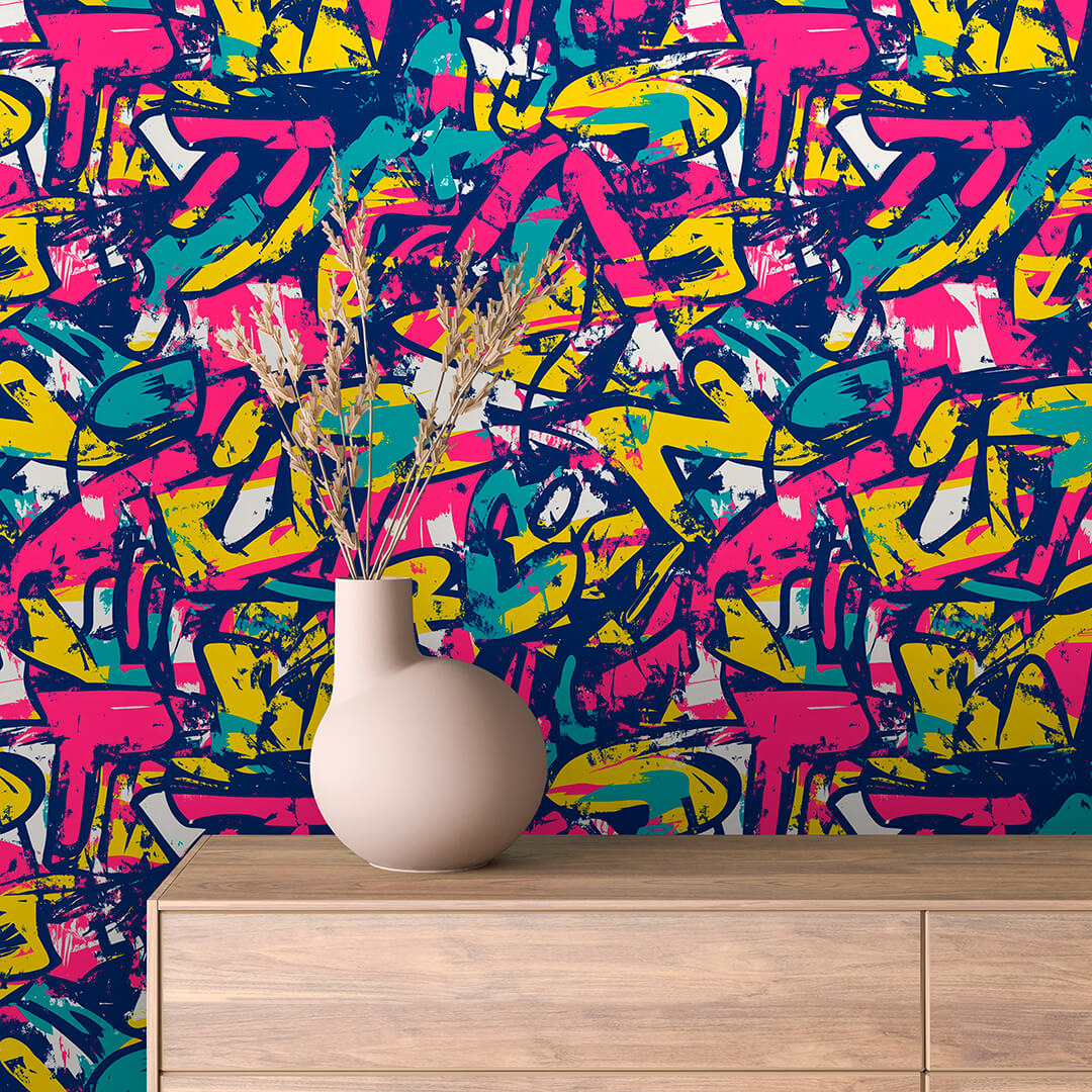 Dynamischer Graffiti-Style Neonfarben mit Power Selbstklebend & PVC-frei – by PCC FoliaConcept