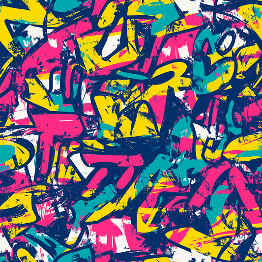 Dynamischer Graffiti-Style Neonfarben mit Power Selbstklebend & PVC-frei – by PCC FoliaConcept