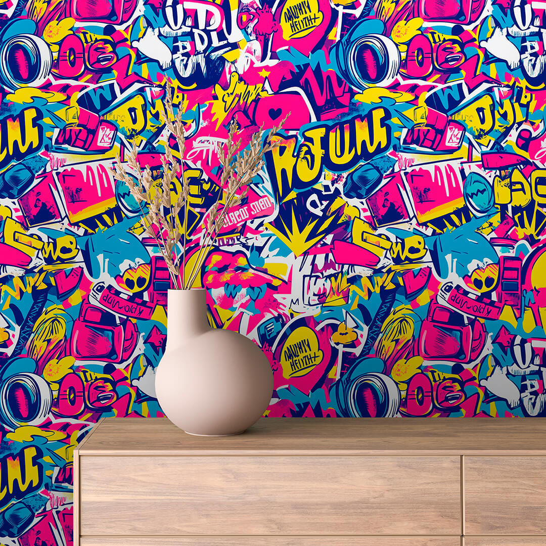 Comic-Pop Design Knallige Farben Selbstklebend & PVC-frei – by PCC FoliaConcept