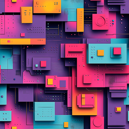 Lieferzeit 2-4 Tage Geek-Design mit 3D-Optik Bunt & futuristisch Selbstklebend & PVC-frei – by PCC FoliaConcept