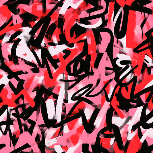 Graffiti-Look in Pink & Rot Urban & expressiv Selbstklebend & PVC-frei – by PCC FoliaConcept