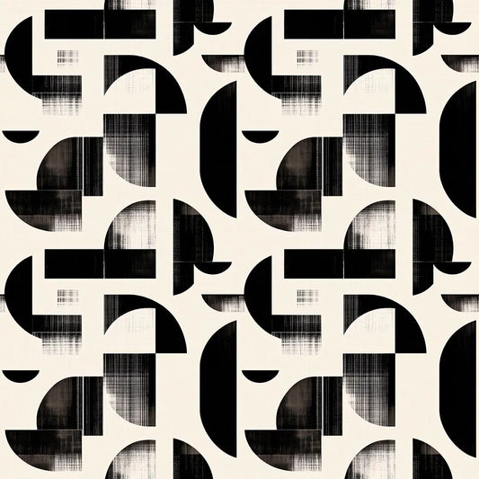 ✅ Selbstklebende Tapete ✅ Schwarz-Weiß Muster geometrisch – minimalistisch, modern & einfach anzubringen – für stilvolle Wände – Pimp My Wall