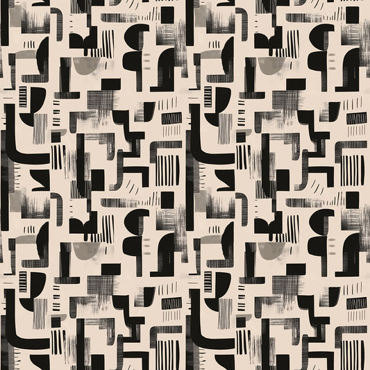 Schwarz-Weiß Retro Geometrisch